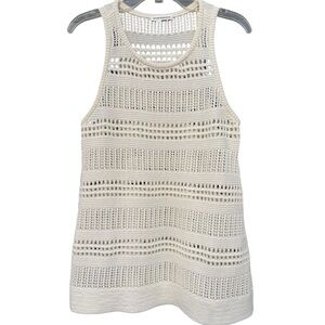 🐚 Club Monaco Crochet Knit Racerback Tank | XS